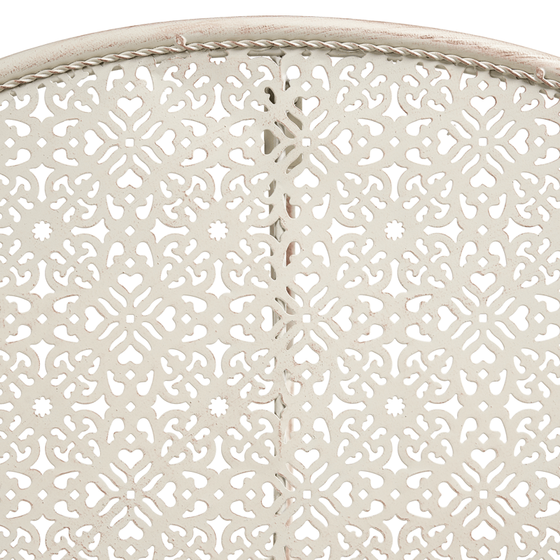 Bistrobord utendørs Juina 80 cm Jern - Beige - Hagemøbler & utemiljø - Balkong & terrasse - Balkongmøbler - Balkongbord