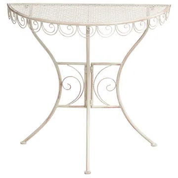 Bistrobord utendørs Juina 80 cm Jern - Beige - Hagemøbler & utemiljø - Balkong & terrasse - Balkongmøbler - Balkongbord