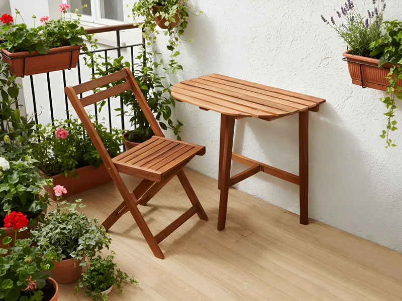 Bistrobord utendørs Osigo 4470 cm akasietre - Brun - Hagemøbler & utemiljø - Balkong & terrasse - Balkongmøbler - Balkongbord