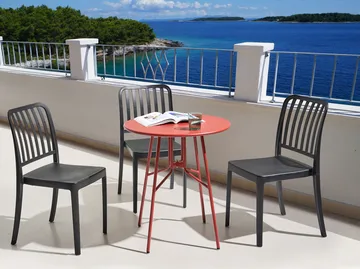 Bistrobord utendørs Taltal 64 cm - Rød - Hagemøbler & utemiljø - Balkong & terrasse - Balkongmøbler - Balkongbord