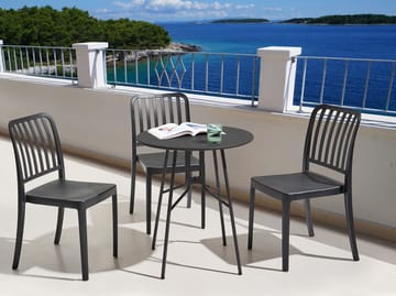 Bistrobord utendørs Taltal 64 cm - Svart - Hagemøbler & utemiljø - Balkong & terrasse - Balkongmøbler - Balkongbord