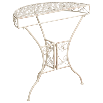 Bistrobord utendørs Yaviza 80 cm Jern - Beige - Hagemøbler & utemiljø - Balkong & terrasse - Balkongmøbler - Balkongbord