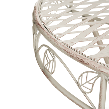 Bistrobord utendørs Yaviza 80 cm Jern - Beige - Hagemøbler & utemiljø - Balkong & terrasse - Balkongmøbler - Balkongbord