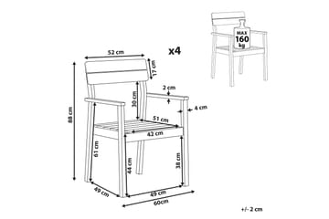 Cellino Lenestol - Lysebrun - Hagemøbler & utemiljø - Balkong & terrasse - Balkongmøbler - Balkongstoler