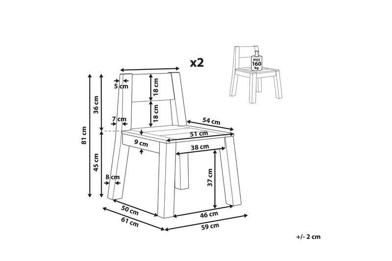 Coteto Spisestol Utendørs - Lysebrun - Hagemøbler & utemiljø - Balkong & terrasse - Balkongmøbler - Balkongstoler