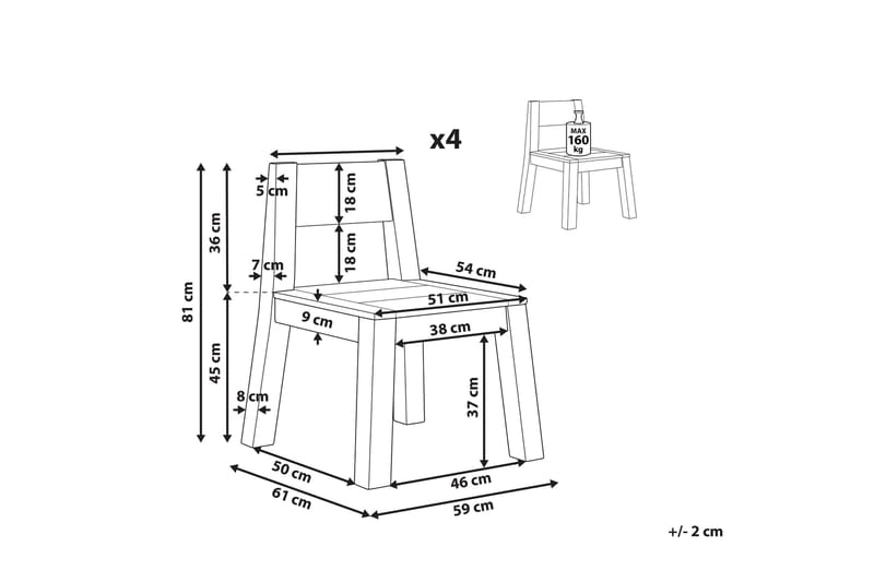 Coteto Spisestol Utendørs - Lysebrun - Hagemøbler & utemiljø - Balkong & terrasse - Balkongmøbler - Balkongstoler