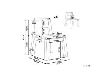 Coteto Spisestol Utendørs - Lysebrun - Hagemøbler & utemiljø - Balkong & terrasse - Balkongmøbler - Balkongstoler