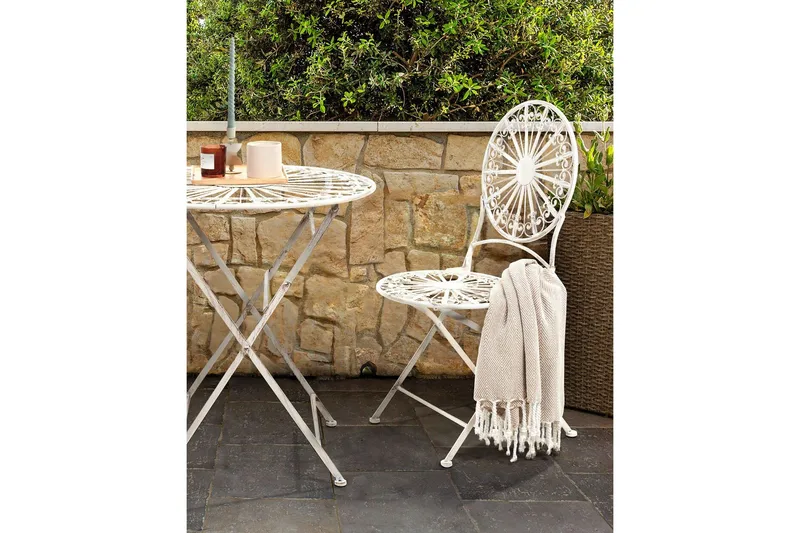 Dursley Spisestol Utendørs - Hvit - Hagemøbler & utemiljø - Balkong & terrasse - Balkongmøbler - Balkongstoler