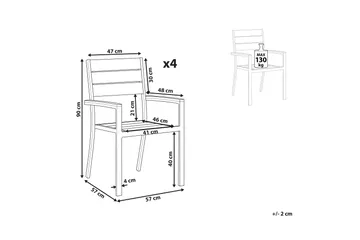 Edmundston Lenestol - Beige/Hvit - Hagemøbler & utemiljø - Balkong & terrasse - Balkongmøbler - Balkongstoler
