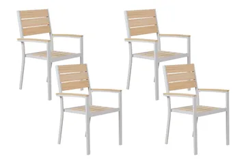 Edmundston Lenestol - Beige/Hvit - Hagemøbler & utemiljø - Balkong & terrasse - Balkongmøbler - Balkongstoler