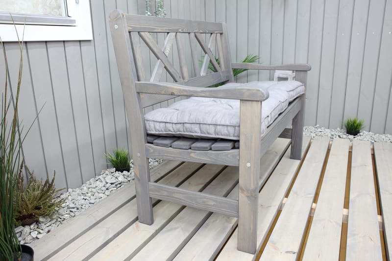 Europe Utesofa 2-seter - Grå - Hagemøbler & utemiljø - Utesofa - Hagebenk & utebenk