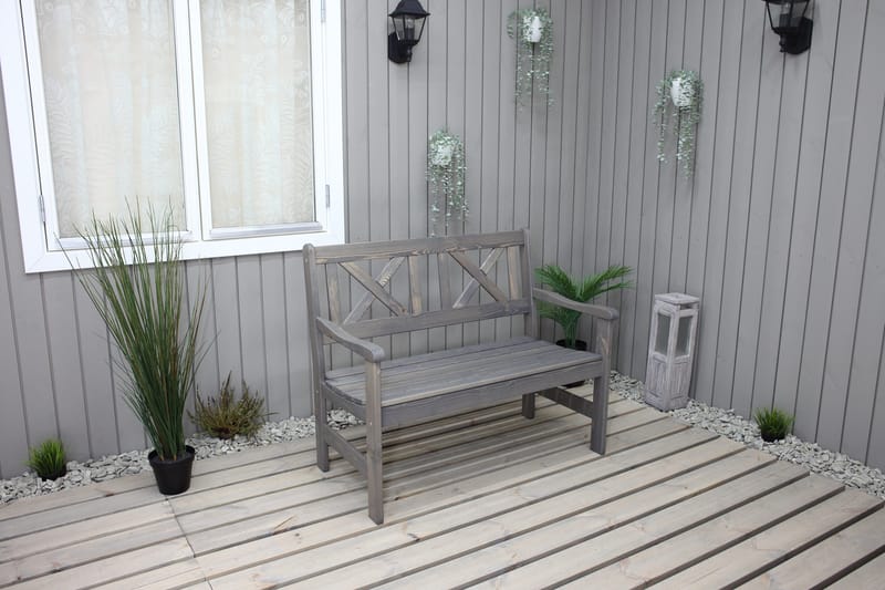 Europe Utesofa 2-seter - Grå - Hagemøbler & utemiljø - Utesofa - Hagebenk & utebenk