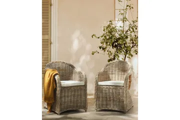 Fåtölj Beliani Susua Ii set om 2 Ljusbeige - Hagemøbler & utemiljø - Balkong & terrasse - Balkongmøbler - Balkongstoler