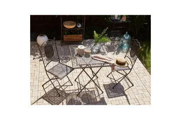 Fällbart bord Beliani Bormio Black||GOLD - Hagemøbler & utemiljø - Balkong & terrasse - Balkongmøbler - Balkongbord