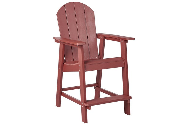 Hagestol Adirondack, Rød, 58x71x124 cm