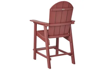 Hagestol Adirondack - Rød, 58x71x124 cm - Hagemøbler & utemiljø - Balkong & terrasse - Balkongmøbler - Balkongstoler