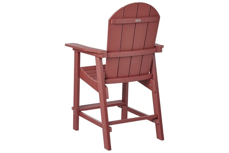 Hagestol Adirondack - Rød, 58x71x124 cm - Hagemøbler & utemiljø - Balkong & terrasse - Balkongmøbler - Balkongstoler