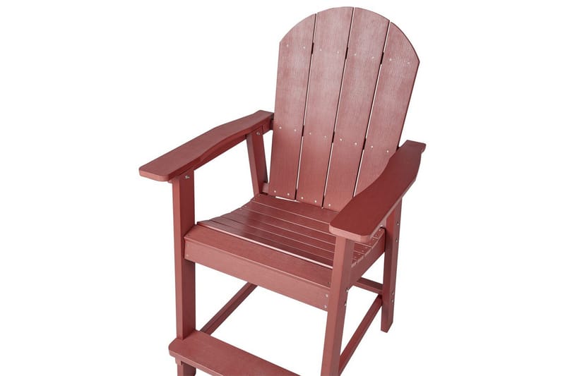 Hagestol Adirondack - Rød, 58x71x124 cm - Hagemøbler & utemiljø - Balkong & terrasse - Balkongmøbler - Balkongstoler