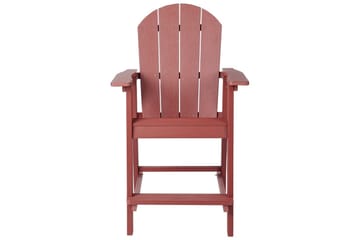 Hagestol Adirondack - Rød, 58x71x124 cm - Hagemøbler & utemiljø - Balkong & terrasse - Balkongmøbler - Balkongstoler