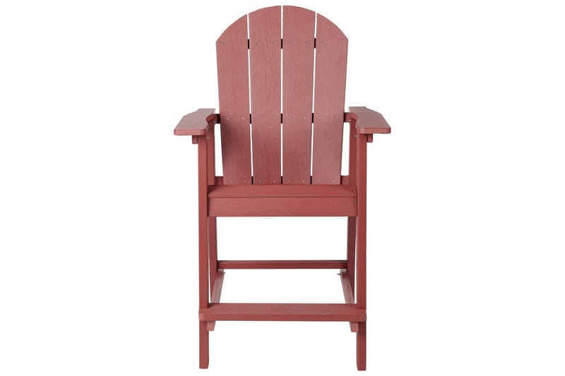 Hagestol Adirondack - Rød, 58x71x124 cm - Hagemøbler & utemiljø - Balkong & terrasse - Balkongmøbler - Balkongstoler