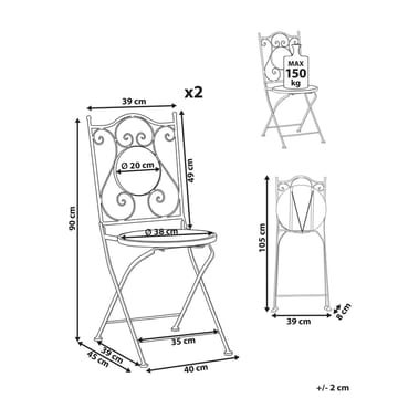Hagestol Coriano 2-pakning - Hagemøbler & utemiljø - Balkong & terrasse - Balkongmøbler - Balkongstoler