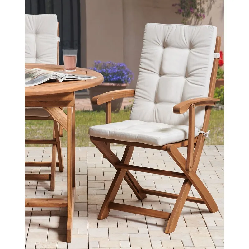 Hagestol Maui Premium 2-pakning - Lyst tre, beige - Hagemøbler & utemiljø - Balkong & terrasse - Balkongmøbler - Balkongstoler