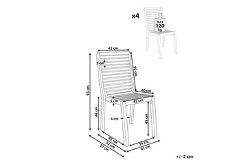 Hagestol Ombriano sett på 4 - Hagemøbler & utemiljø - Balkong & terrasse - Balkongmøbler - Balkongstoler