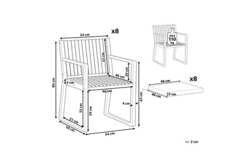 Hagestol Sassari II - Lyst tre, blå, hvit - Hagemøbler & utemiljø - Balkong & terrasse - Balkongmøbler - Balkongstoler