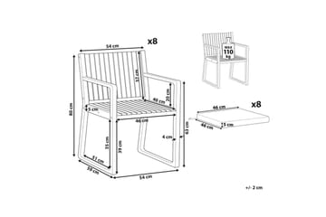 Hagestol Sassari II - Lyst tre, blå - Hagemøbler & utemiljø - Balkong & terrasse - Balkongmøbler - Balkongstoler