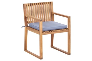 Hagestol Sassari II - Lyst tre, blå - Hagemøbler & utemiljø - Balkong & terrasse - Balkongmøbler - Balkongstoler