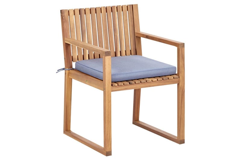 Hagestol Sassari II - Lyst tre, blå - Hagemøbler & utemiljø - Balkong & terrasse - Balkongmøbler - Balkongstoler