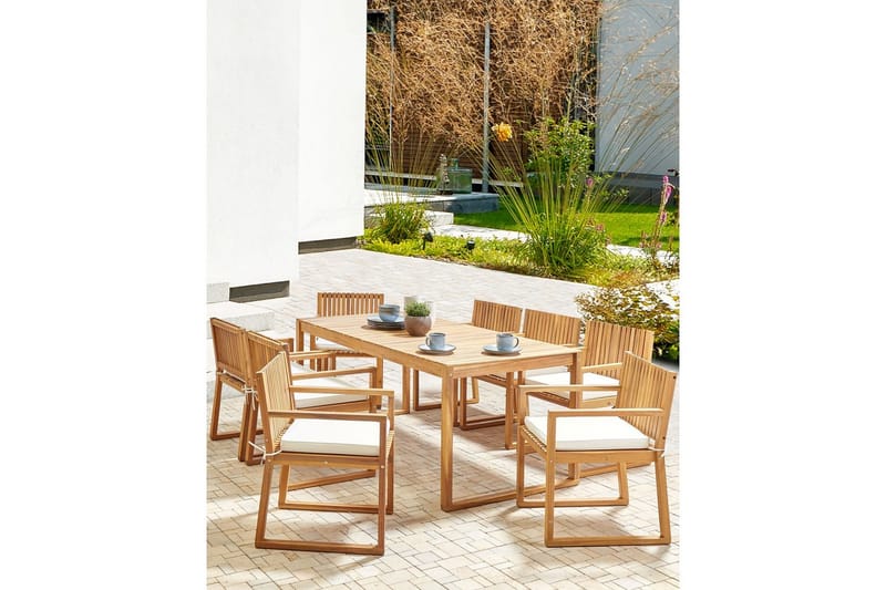 Hagestol Sassari II - Lyst tre, hvit - Hagemøbler & utemiljø - Balkong & terrasse - Balkongmøbler - Balkongstoler