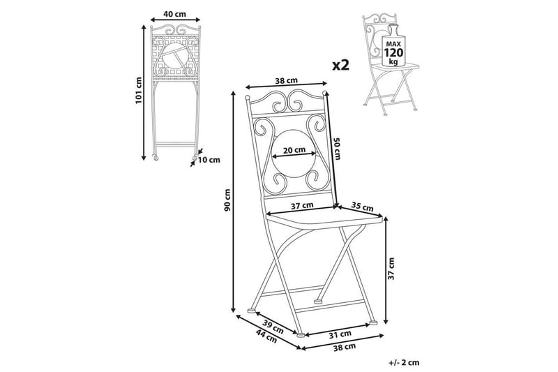 Hagestol sett med 2 Carpino - Hagemøbler & utemiljø - Balkong & terrasse - Balkongmøbler - Balkongstoler