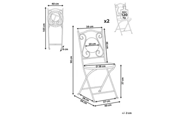 Hagestol sett med 2 Casario - Hagemøbler & utemiljø - Balkong & terrasse - Balkongmøbler - Balkongstoler