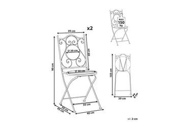 Hagestol sett med 2 Civita - Hagemøbler & utemiljø - Balkong & terrasse - Balkongmøbler - Balkongstoler