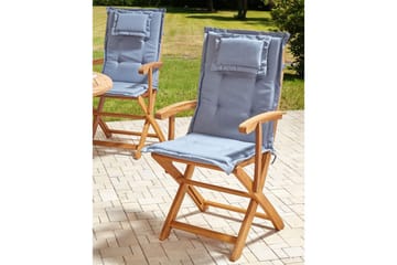 Hagestol sett med 2 Maui II - Lyst tre, blå - Hagemøbler & utemiljø - Balkong & terrasse - Balkongmøbler - Balkongstoler