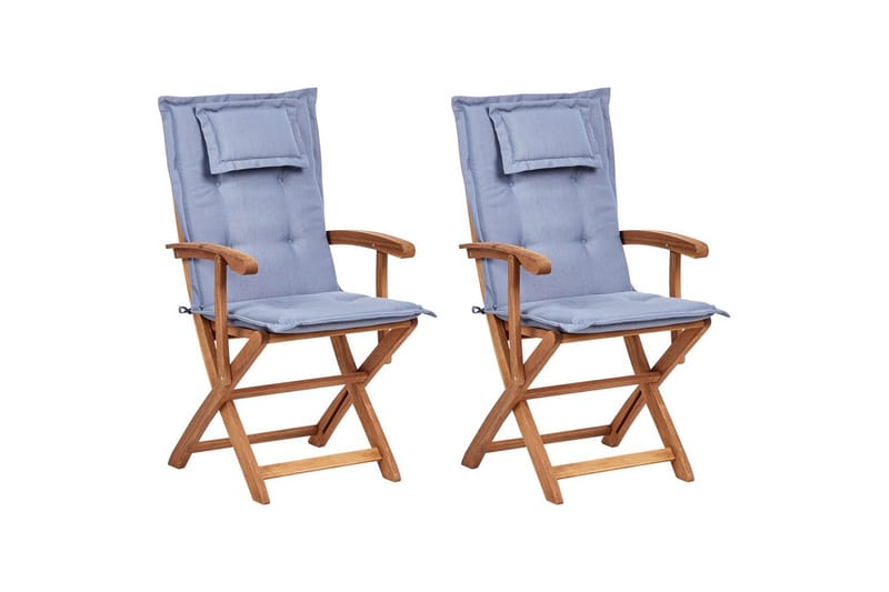 Hagestol sett med 2 Maui II, Lyst tre, blå