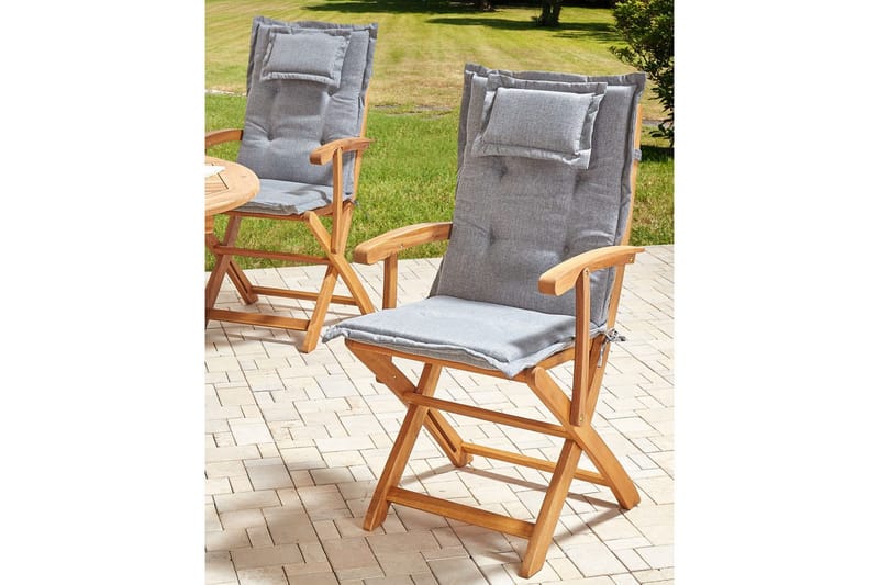 Hagestol sett med 2 Maui II - Lyst tre, grå - Hagemøbler & utemiljø - Balkong & terrasse - Balkongmøbler - Balkongstoler