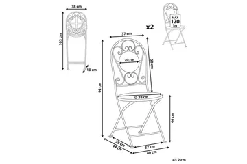 Hagestol sett med 2 Spello - Hagemøbler & utemiljø - Balkong & terrasse - Balkongmøbler - Balkongstoler