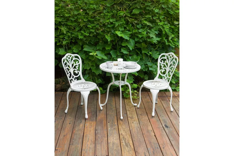 Hagestol sett med 2 Triora - Hvit - Hagemøbler & utemiljø - Balkong & terrasse - Balkongmøbler - Balkongstoler