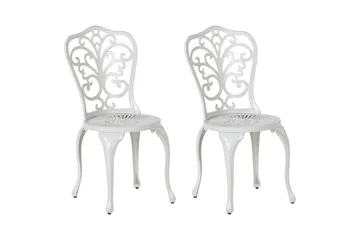 Hagestol sett med 2 Triora - Hvit - Hagemøbler & utemiljø - Balkong & terrasse - Balkongmøbler - Balkongstoler