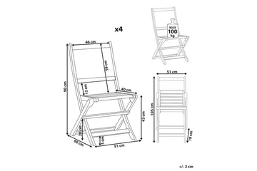Hagestol sett med 4 Paraggi - Hagemøbler & utemiljø - Balkong & terrasse - Balkongmøbler - Balkongstoler