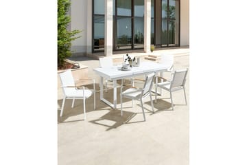 Hagestol sett med 6 Busseto - Hvit - Hagemøbler & utemiljø - Balkong & terrasse - Balkongmøbler - Balkongstoler