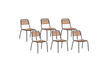 Hagestol sett med 6 Vallese - Hagemøbler & utemiljø - Balkong & terrasse - Balkongmøbler - Balkongstoler