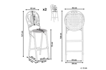 Hagestol sett med to Bivio - Hagemøbler & utemiljø - Balkong & terrasse - Balkongmøbler - Balkongstoler