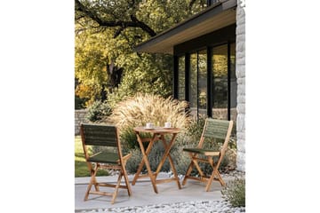 Hagestol Prossedi sett av 2 Grønn/lyst tre - Grønn/lyst tre - Hagemøbler & utemiljø - Balkong & terrasse - Balkongmøbler - Balkongstoler