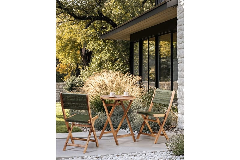 Hagestol Prossedi sett av 2 Grønn/lyst tre - Grønn/lyst tre - Hagemøbler & utemiljø - Balkong & terrasse - Balkongmøbler - Balkongstoler
