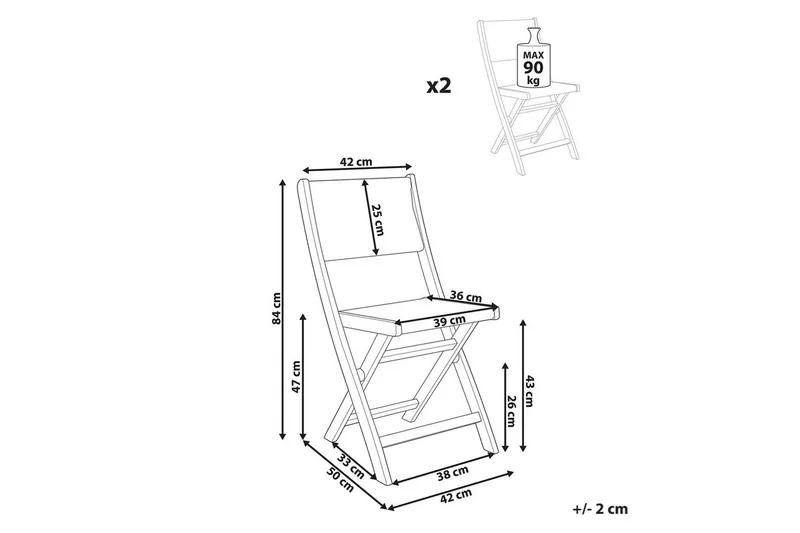 Hagestol Prossedi sett av 2 Grønn/lyst tre - Grønn/lyst tre - Hagemøbler & utemiljø - Balkong & terrasse - Balkongmøbler - Balkongstoler