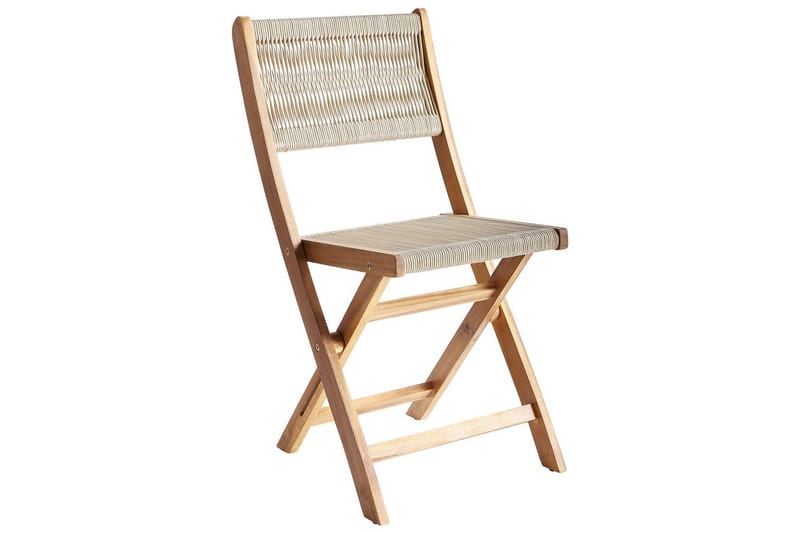 Hagestol Prossedi sett av 2 Beige/lyst tre - Beige/lyst tre - Hagemøbler & utemiljø - Balkong & terrasse - Balkongmøbler - Balkongstoler