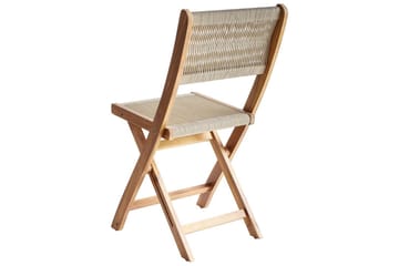 Hagestol Prossedi sett av 2 Beige/lyst tre - Beige/lyst tre - Hagemøbler & utemiljø - Balkong & terrasse - Balkongmøbler - Balkongstoler